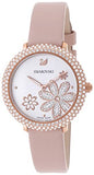 Swarovski Crystal Frost White Dial Pink Leather Strap Watch for Women - 5519223 Buy Now By Swarovski
