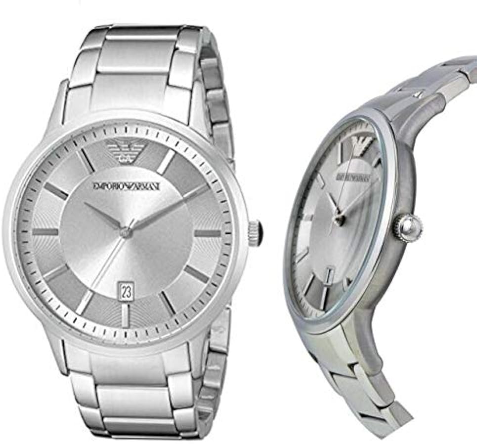 Emporio Armani Renato Quartz Silver Dial Silver Steel Strap Watch For Men - AR11189 Buy Now By Emporio Armani