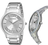 Emporio Armani Renato Quartz Silver Dial Silver Steel Strap Watch For Men - AR11189 Buy Now By Emporio Armani