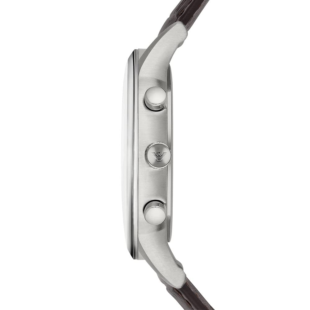 Emporio Armani Renato Chronograph Black Dial Brown Leather Strap Watch For Men - AR2482 Buy Now By Emporio Armani