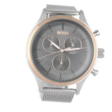 Hugo Boss Companion Chronograph Grey Dial Silver Mesh Bracelet Watch For Men - 1513549 Buy Now By Hugo Boss