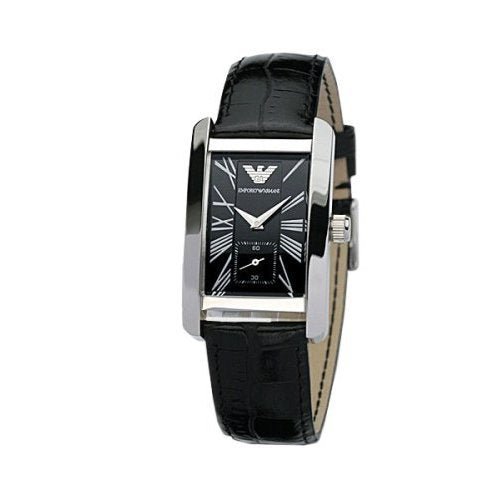 Emporio Armani Classic Black Dial Black Leather Strap Watch For Women - AR0144 Buy Now By Emporio Armani