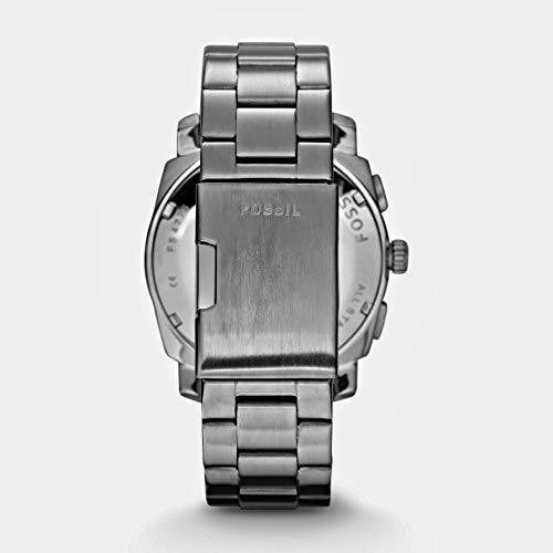 Fossil Machine Chronograph Black Dial Silver Steel Strap Watch for Men - FS4776 Buy Now By Fossil