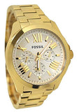 Fossil Cecile Multifunction Champagne Dial Gold Steel Strap Watch for Women - AM4510 Buy Now By Fossil