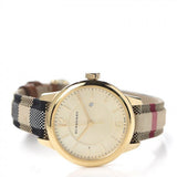 Burberry Classic Champagne Gold Dial Horseferry Leather Strap Watch for Women - BU10104 Buy Now By Burberry