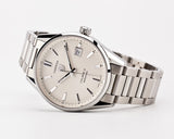 Tag Heuer Carrera Automatic Caliber 5 White Dial Silver Steel Strap Watch for Men - WAR211B.BA0782 Buy Now By Tag Heuer