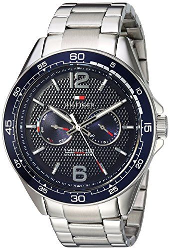 Tommy Hilfiger Erik Chronograph Blue Dial Silver Steel Strap Watch for Men - 1791366 Buy Now By Tommy Hilfiger