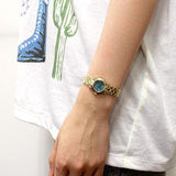 Marc Jacobs Amy Dinky Blue Dial Gold Steel Strap Watch for Women - MBM3229 Buy Now By Marc Jacobs