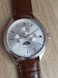 Tommy Hilfiger Oliver Quartz White Dial Brown Leather Strap Watch for Men - 1791304 Buy Now By Tommy Hilfiger
