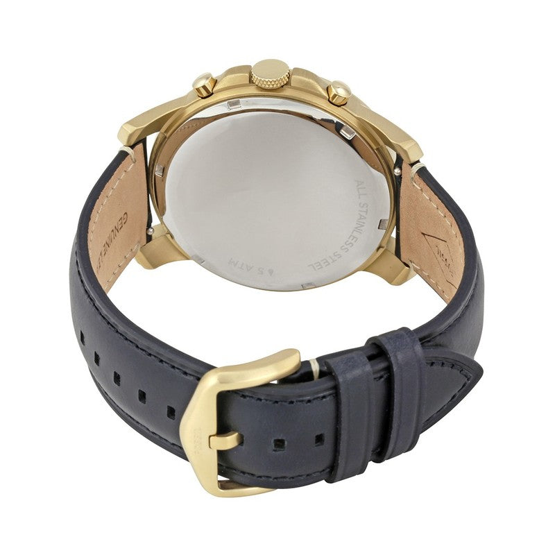 Fossil Grant Chronograph White Dial Black Leather Strap Watch for Men - FS5272 Buy Now By Fossil