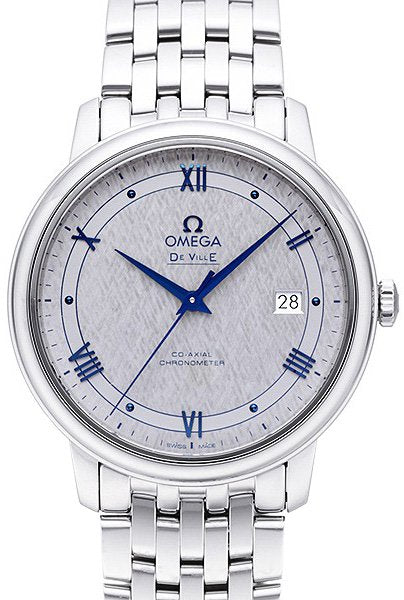 Omega De Ville Prestige Co-Axial Grey Dial Silver Steel Strap Watch for Men - 424.10.40.20.06.002 Buy Now By Omega