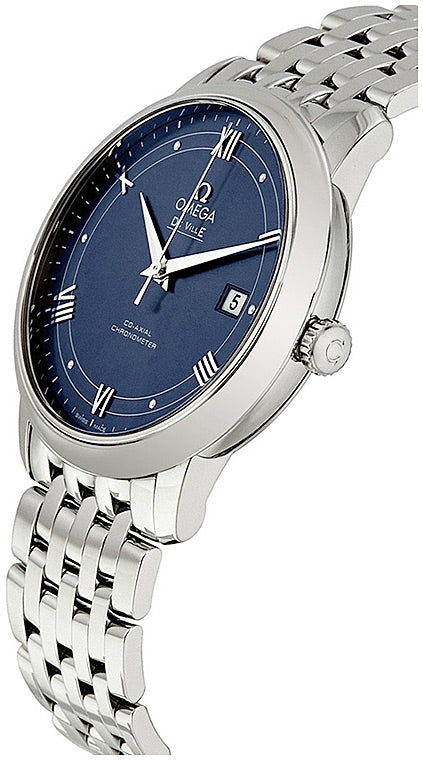 Omega De Ville Prestige Co-Axial Blue Dial Silver Steel Strap Watch for Men - 424.10.40.20.03.002 Buy Now By Omega
