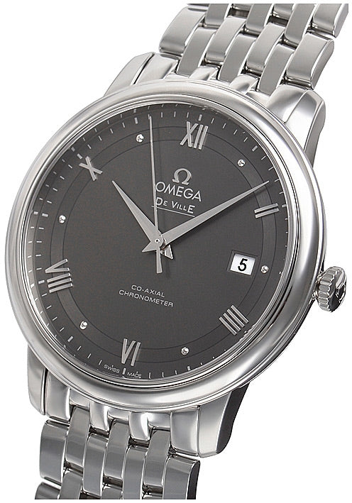 Omega De Ville Prestige Co-Axial Automatic Grey Dial Silver Steel Strap Watch for Men - 424.10.40.20.06.001 Buy Now By Omega