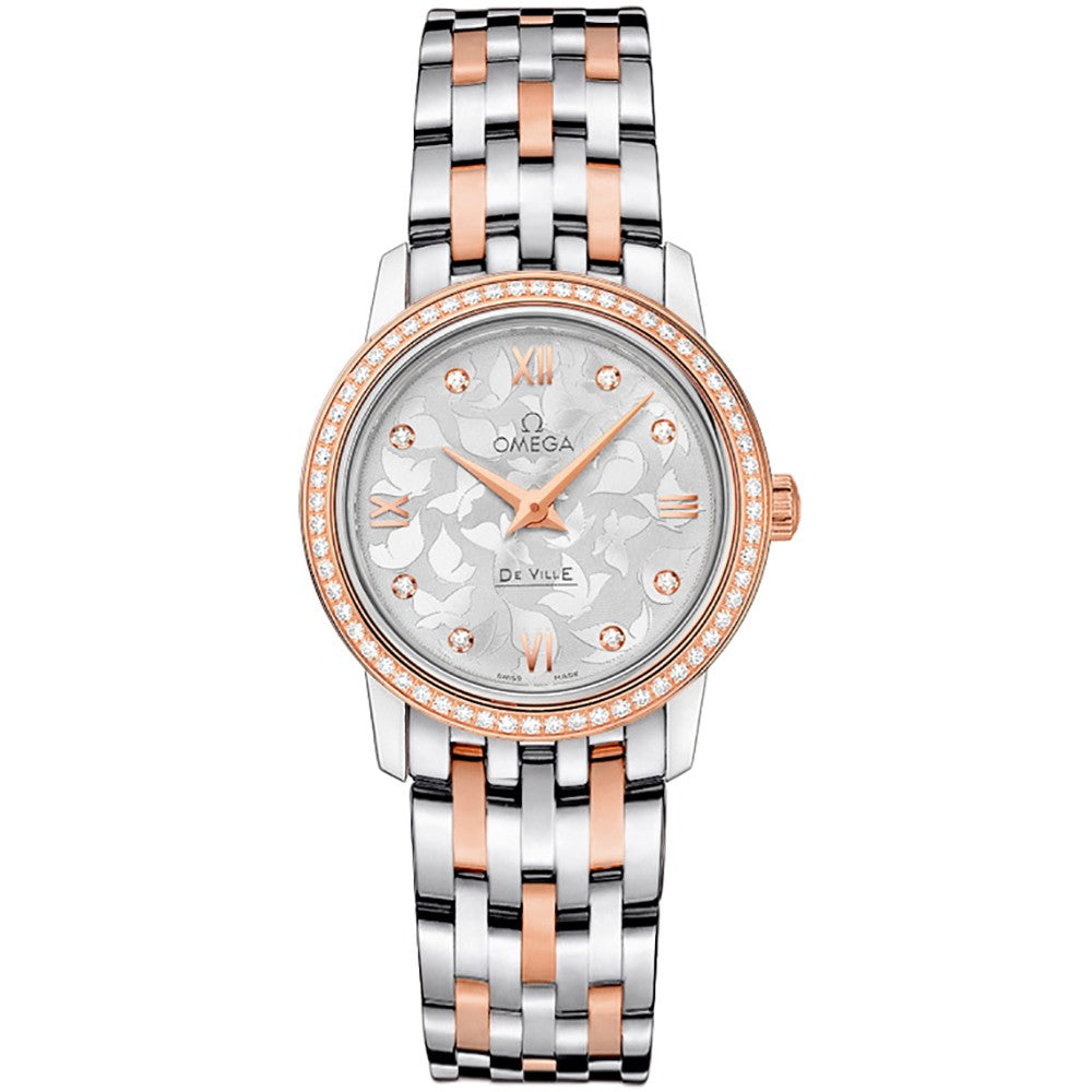 Omega De Ville Prestige Quartz Diamonds Silver Dial Two Tone Steel Strap Watch for Women - 424.25.27.60.52.001 Buy Now By Omega