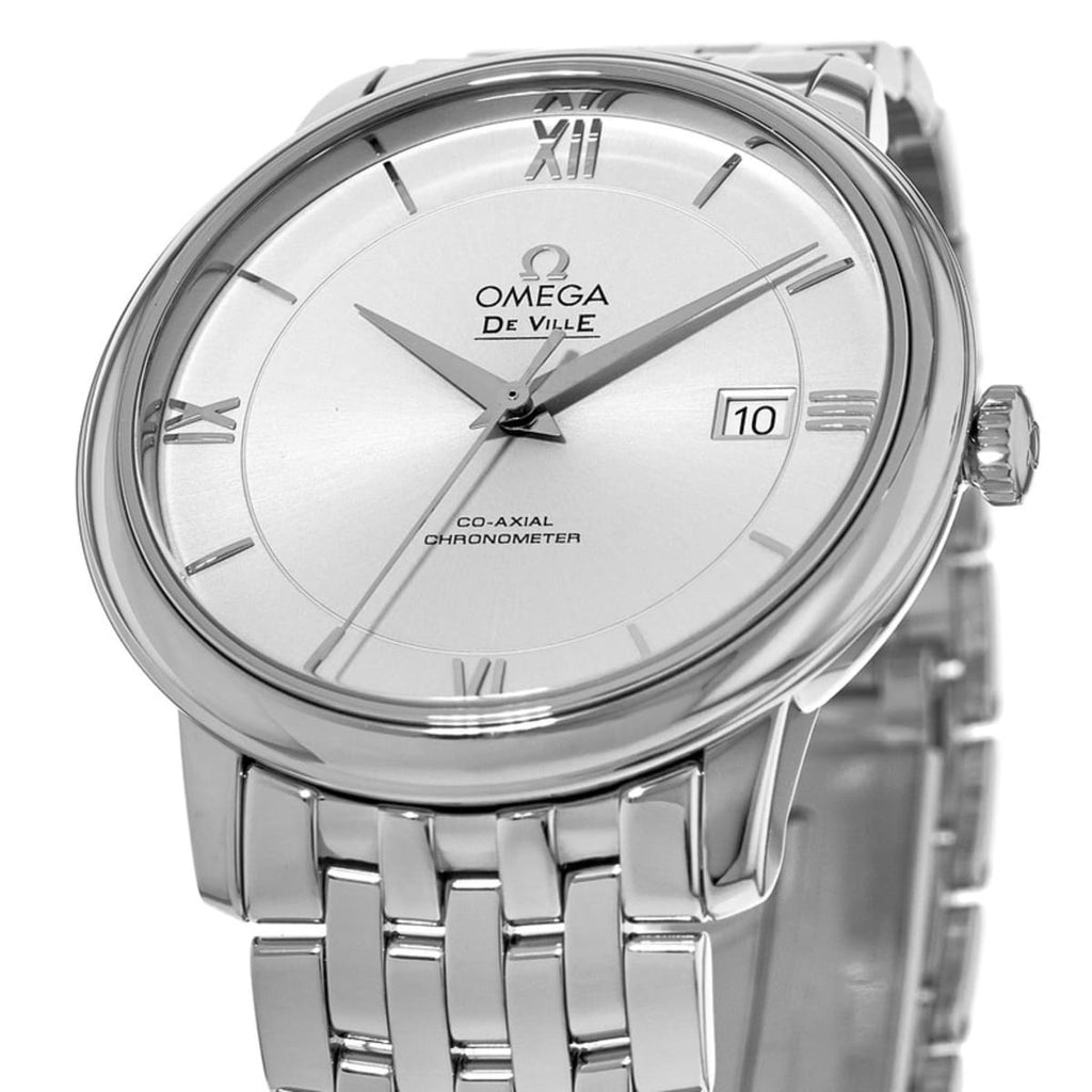 Omega De Ville Prestige Co-Axial Silver Dial Silver Steel Strap Watch for Men - 424.10.40.20.02.003 Buy Now By Omega