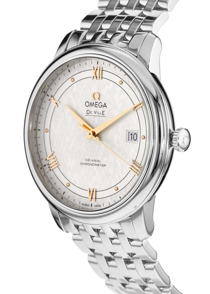 Omega De Ville Prestige Co Axial Silver Dial Silver Steel Strap Watch for Men - 424.10.40.20.02.004 Buy Now By Omega