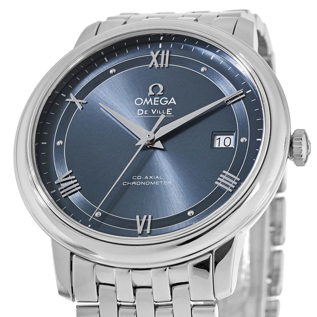 Omega De Ville Prestige Co-Axial Blue Dial Silver Steel Strap Watch for Men - 424.10.40.20.03.002 Buy Now By Omega