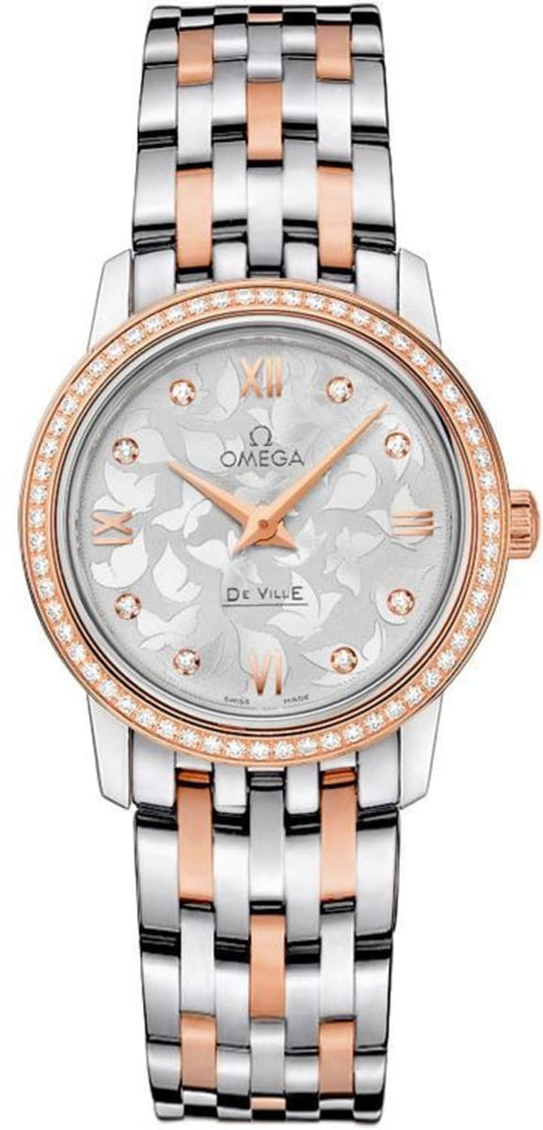 Omega De Ville Prestige Quartz Diamonds Silver Dial Two Tone Steel Strap Watch for Women - 424.25.27.60.52.001 Buy Now By Omega