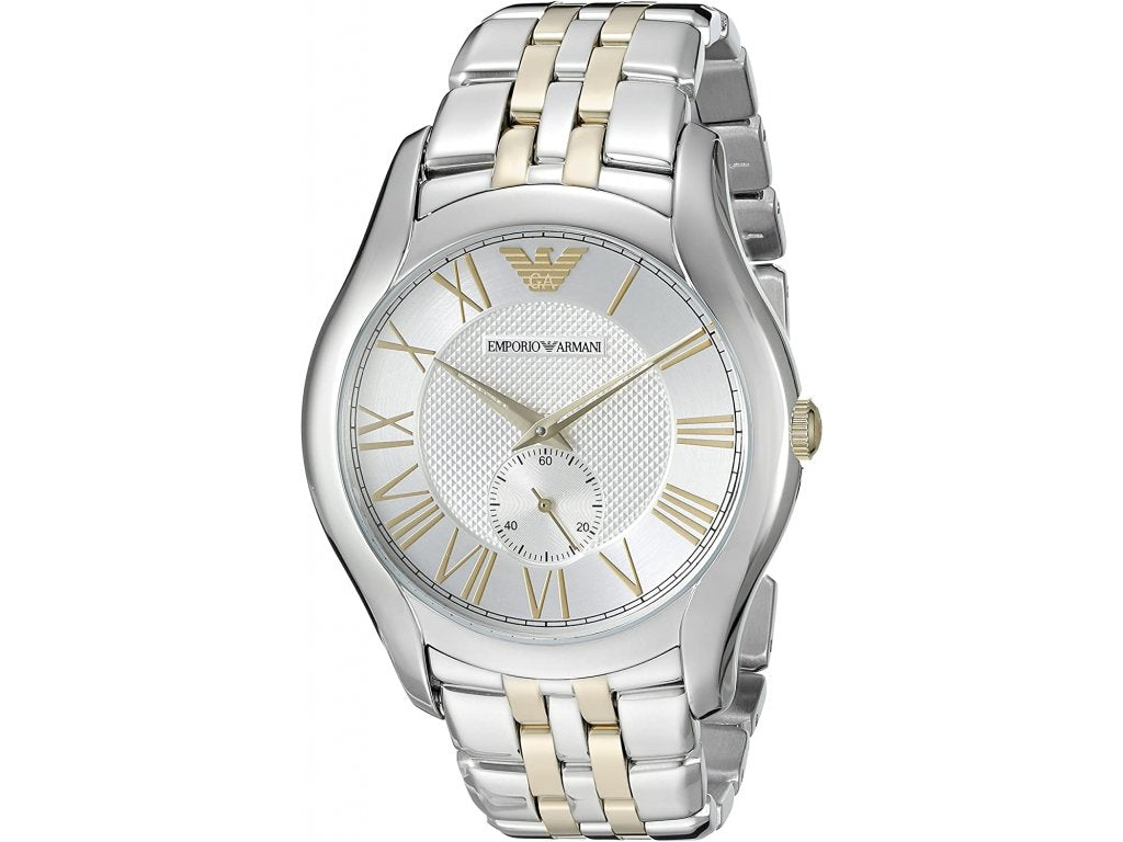Emporio Armani Classic Quartz Silver Dial Two Tone Steel Strap Watch For Men - AR1824 Buy Now By Emporio Armani