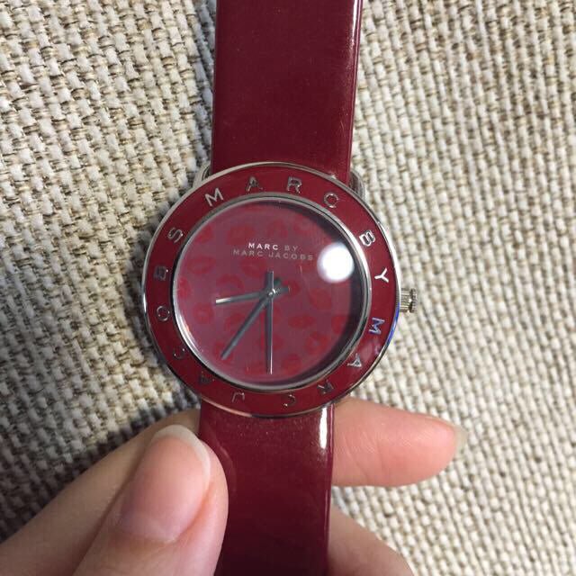 Marc Jacobs Amy Red Dial Burgundy Leather Strap Watch for Women - MBM1162 Buy Now By Marc Jacobs