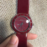 Marc Jacobs Amy Red Dial Burgundy Leather Strap Watch for Women - MBM1162 Buy Now By Marc Jacobs