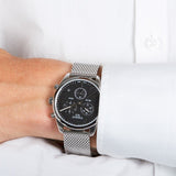 Tissot PR 100 Chronograph Black Dial Silver Mesh Bracelet Watch For Men - T101.417.11.051.01 Buy Now By Tissot