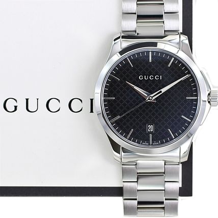 Gucci G Timeless Black Dial Silver Steel Strap Unisex Watch - YA126457 Buy Now By Gucci