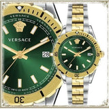 Versace Hellenyium Quartz Green Dial Two Tone Steel Strap Watch For Men - VE3A00720 Buy Now By Versace
