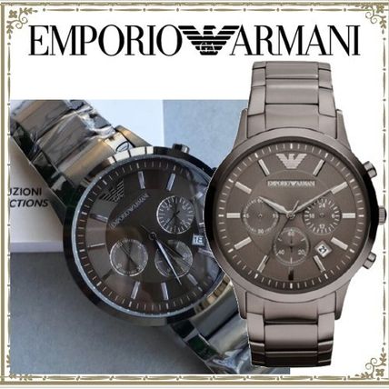 Emporio Armani Classic Chronograph Grey Dial Grey Steel Strap Watch For Men - AR2454 Buy Now By Emporio Armani