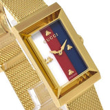 Gucci G-Frame Mother of Pearl Dial Yellow Gold Mesh Bracelet Watch For Women - YA147410 Buy Now By Gucci