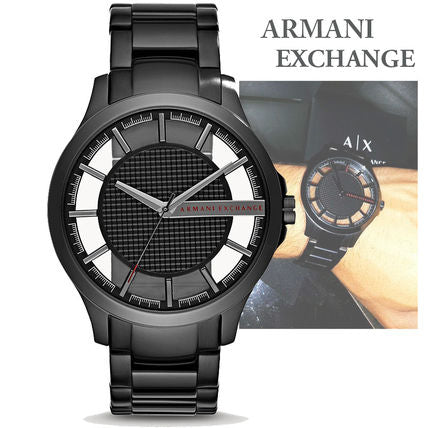Armani Exchange Hampton Chronograph Black Dial Black Steel Strap Watch For Men - AX2189 Buy Now By Armani Exchange
