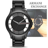 Armani Exchange Hampton Chronograph Black Dial Black Steel Strap Watch For Men - AX2189 Buy Now By Armani Exchange