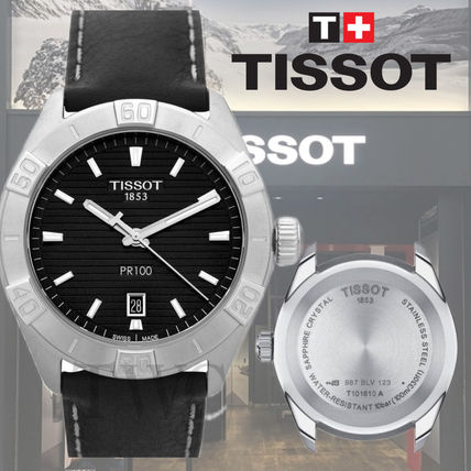 Tissot PR 100 Sport Quartz Black Dial Black Leather Strap Watch For Men - T101.610.16.051.00 Buy Now By Tissot
