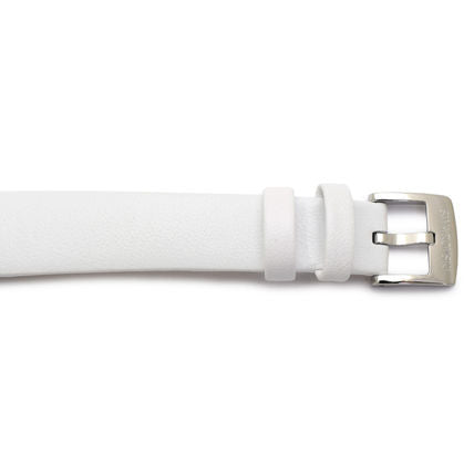 Swarovski Crystal Frost Silver Dial White Leather Strap Watch for Women - 5484070 Buy Now By Swarovski