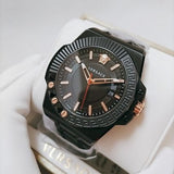 Versace Chain Reaction Quartz Black Dial Black Steel Strap Watch for Men - VEDY00719 Buy Now By Versace