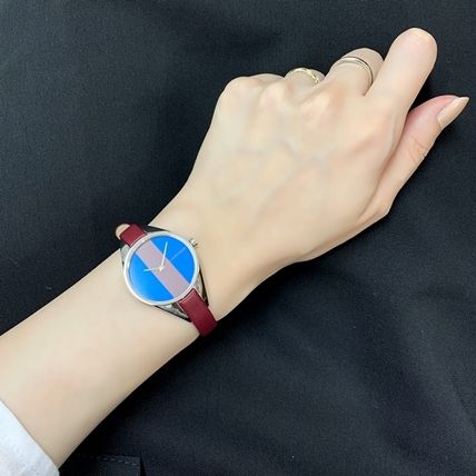 Calvin Klein Rebel Blue Maroon Dial Maroon Leather Strap Watch for Women - K8P231UN Buy Now By Calvin Klein