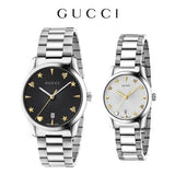Gucci G Timeless Black Dial Silver Steel Strap Watch For Women - YA1264029A Buy Now By Gucci