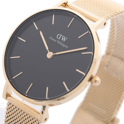 Daniel Wellington Classic Petite Black Dial Gold Mesh Bracelet Watch For Women - DW00100347 Buy Now By Daniel Wellington
