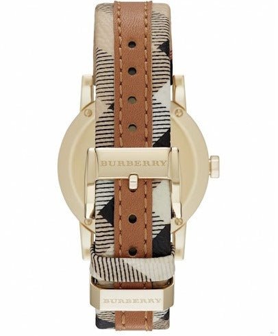 Burberry The City Gold Dial Brown Leather Strap Watch for Women - BU9133 Buy Now By Burberry