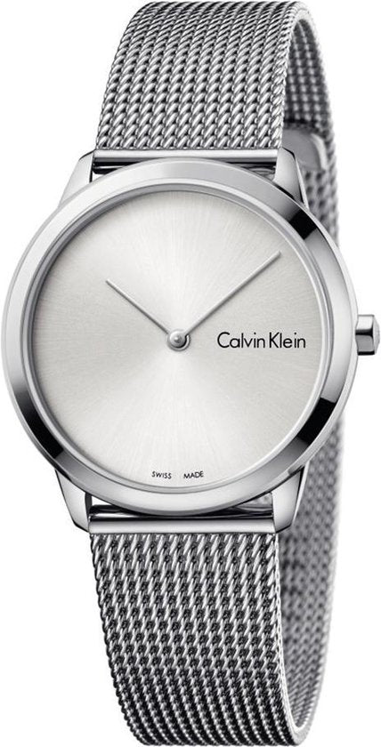 Calvin Klein Minimal SIlver Dial Silver Mesh Bracelet Watch for Women - K3M221Y6 Buy Now By Calvin Klein