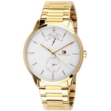 Tommy Hilfiger Hunter White Dial Gold Steel Strap Watch for Men - 1791609 Buy Now By Tommy Hilfiger