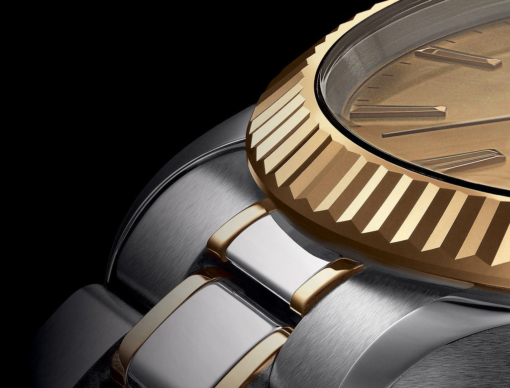 Tudor Style Automatic Gold Dial Two Tone Steel Strap Watch for Men - M12713-0001 Buy Now By Tudor