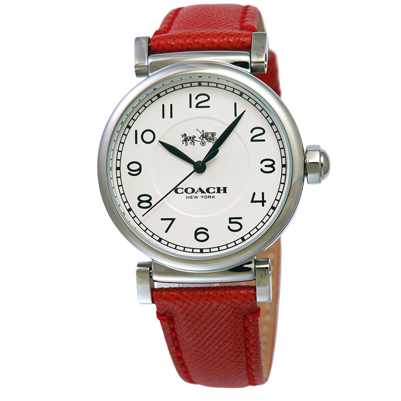 Coach Madison White Dial Red Leather Strap Watch for Women - 14502407 Buy Now By Coach