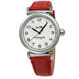 Coach Madison White Dial Red Leather Strap Watch for Women - 14502407 Buy Now By Coach
