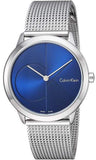 Calvin Klein Minimal Blue Dial Silver Mesh Bracelet Watch for Women - K3M2212N Buy Now By Calvin Klein