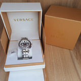 Versace Aion Chronograph White Dial Silver Steel Strap Watch for Men - VBR040017 Buy Now By Versace
