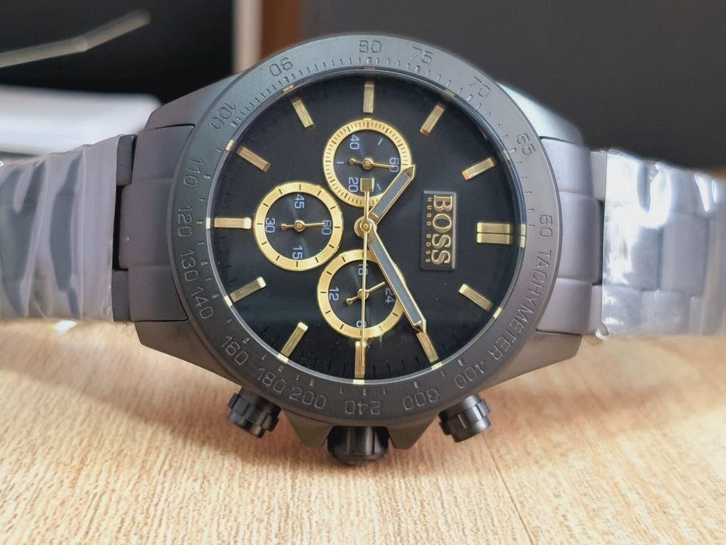 Hugo Boss Ikon Black Dial Black Steel Strap Watch for Men - 1513278 Buy Now By Hugo Boss