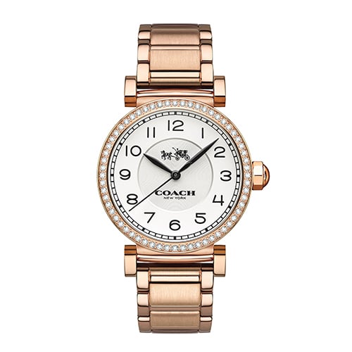 Coach Madison White Dial Rose Gold Steel Strap Watch for Women - 14502398 Buy Now By Coach