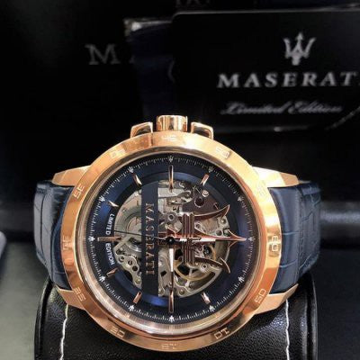 Maserati Automatic Blue Dial Blue Leather Strap Watch For Men - R8821119005 Buy Now By Maserati