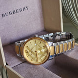 Burberry The Classic Gold Dial Two Tone Steel Strap Watch for Men - BU10011 Buy Now By Burberry